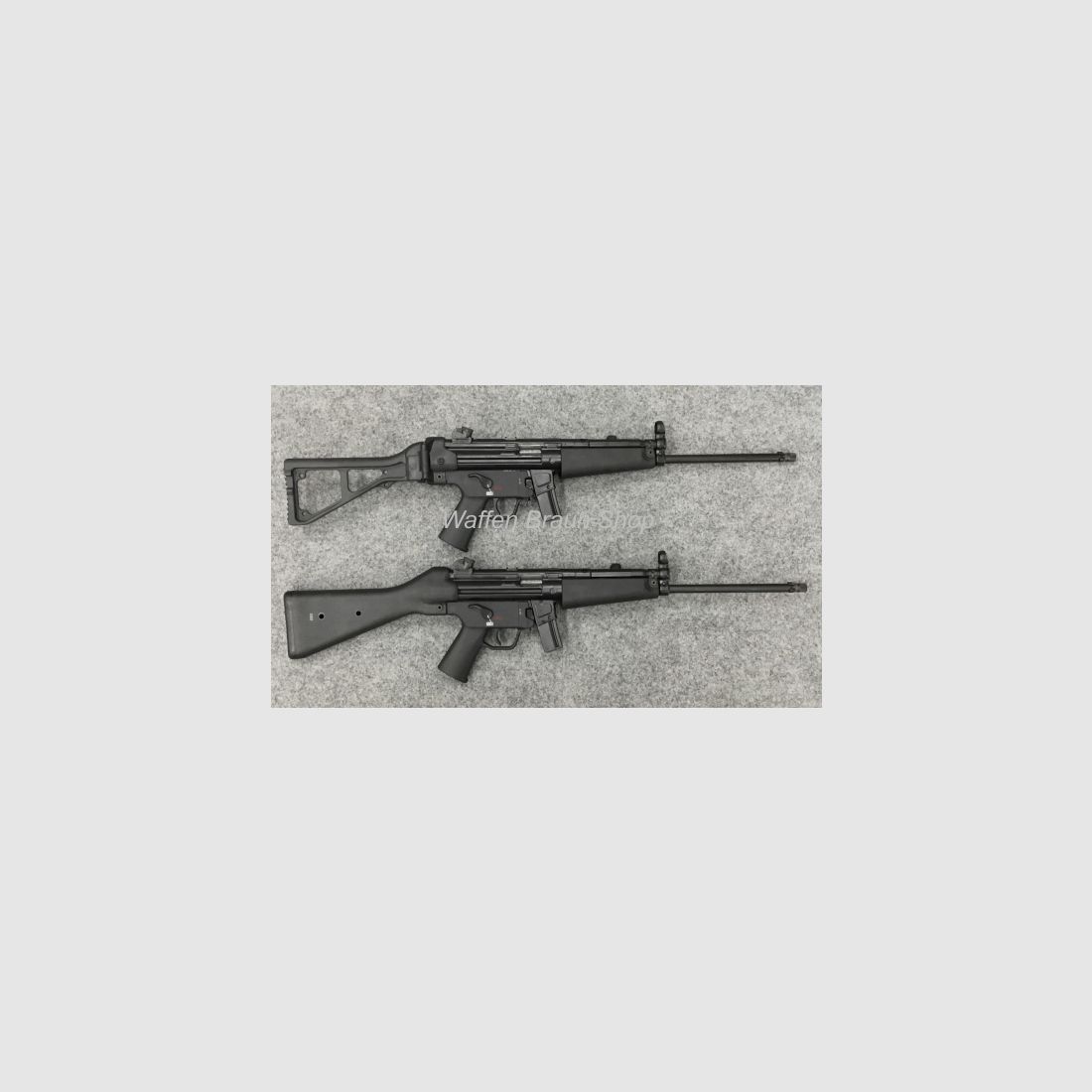 HK SLK SP5L, Kal. 9 mm Luger, m. Schulterstütze, schwarz, Lauflänge: 42,1 cm, Gesamtlänge: 87,4 cm