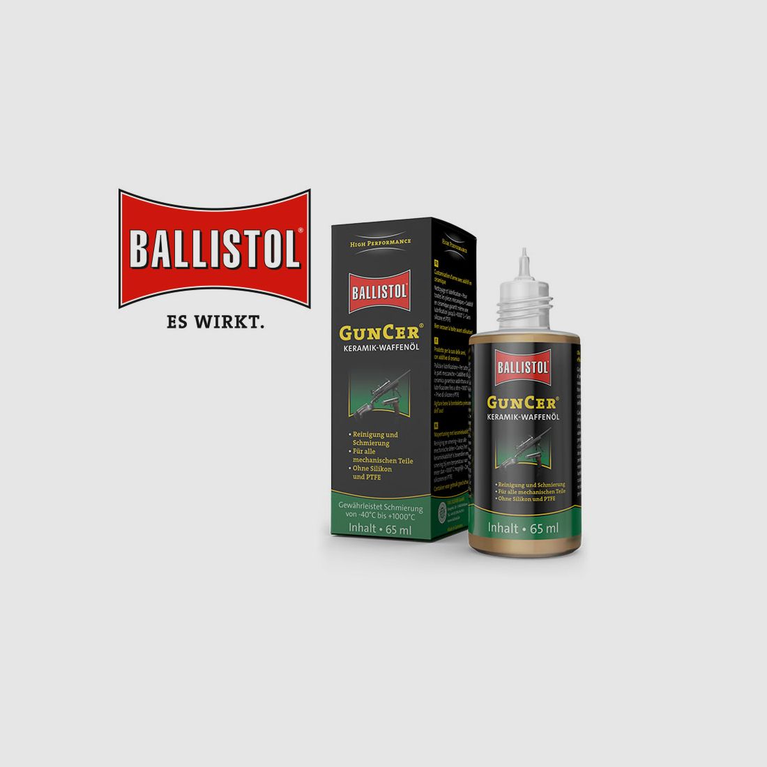 Ballistol Keramik WaffenĂ¶l GunCer, Korrosionsschutz, 65 ml flĂĽssig