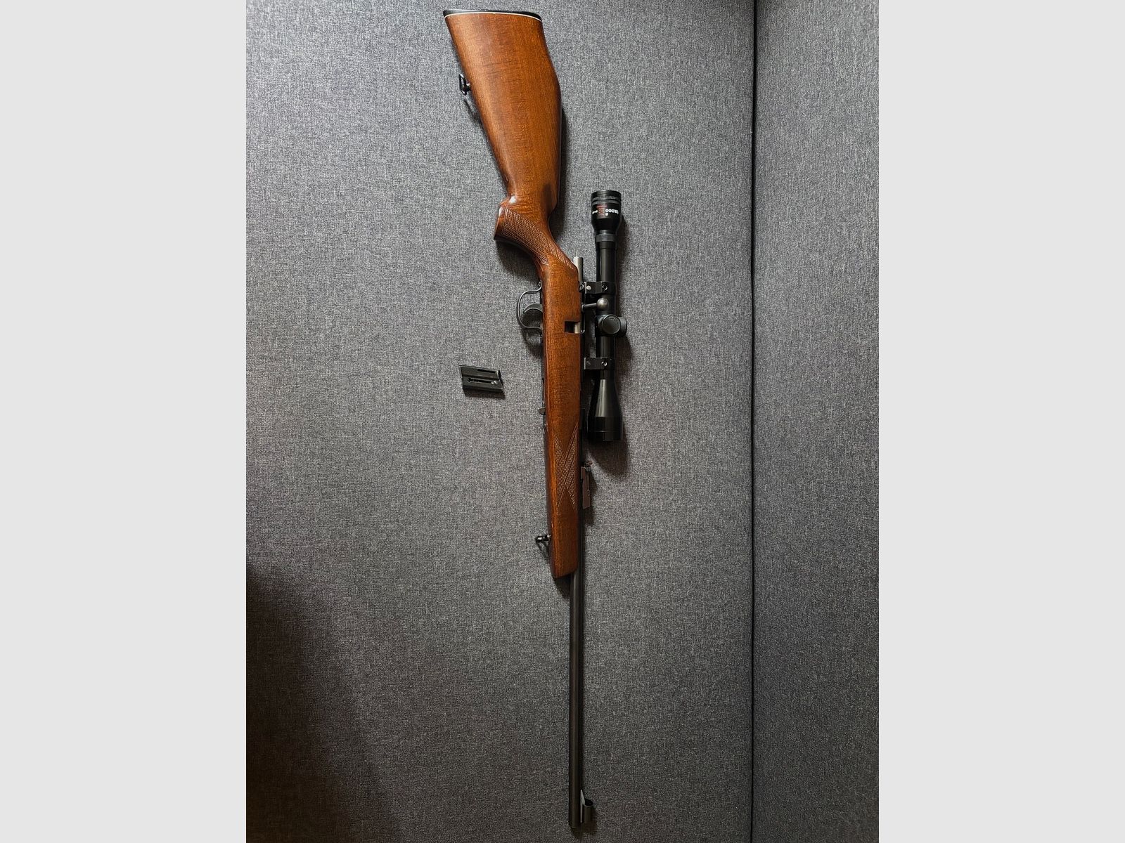 Bolt-action rifle small caliber .22 lr with scope
