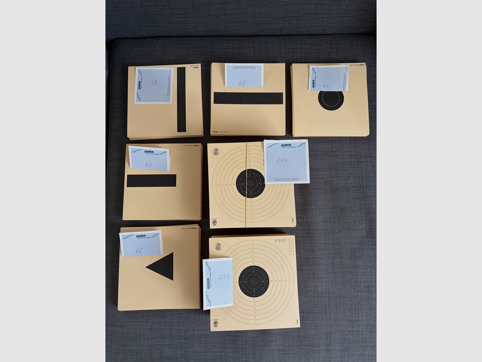 Diverse Luftpistolenscheiben 17x17