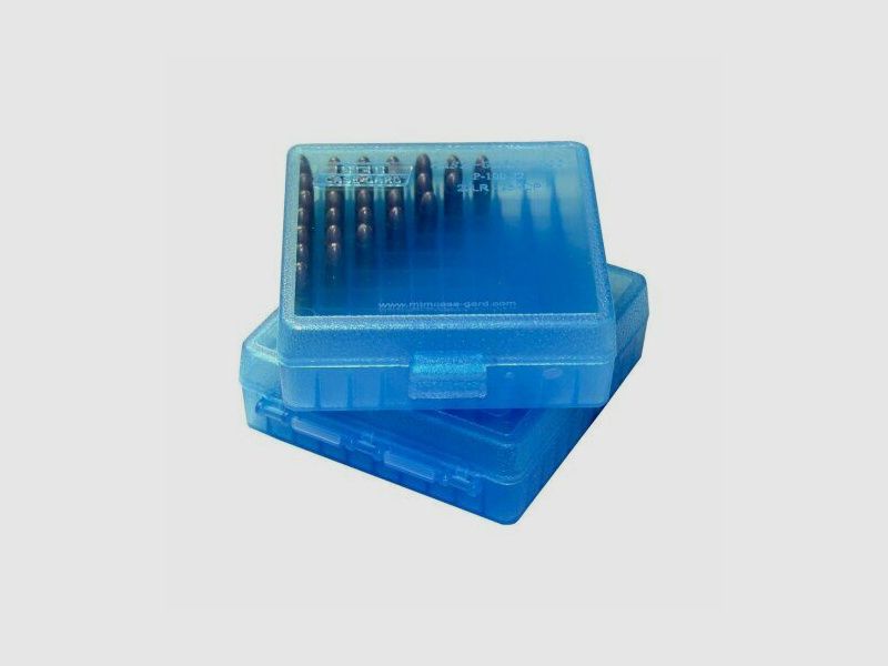 MTM Patronenbox mit Klappdeckel blau .22lr 100 Patronen