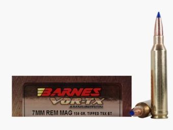 Barnes VOR-TX 7mm Rem. Mag. 150GR Tipped TSX Boat Tail 20 cartridges