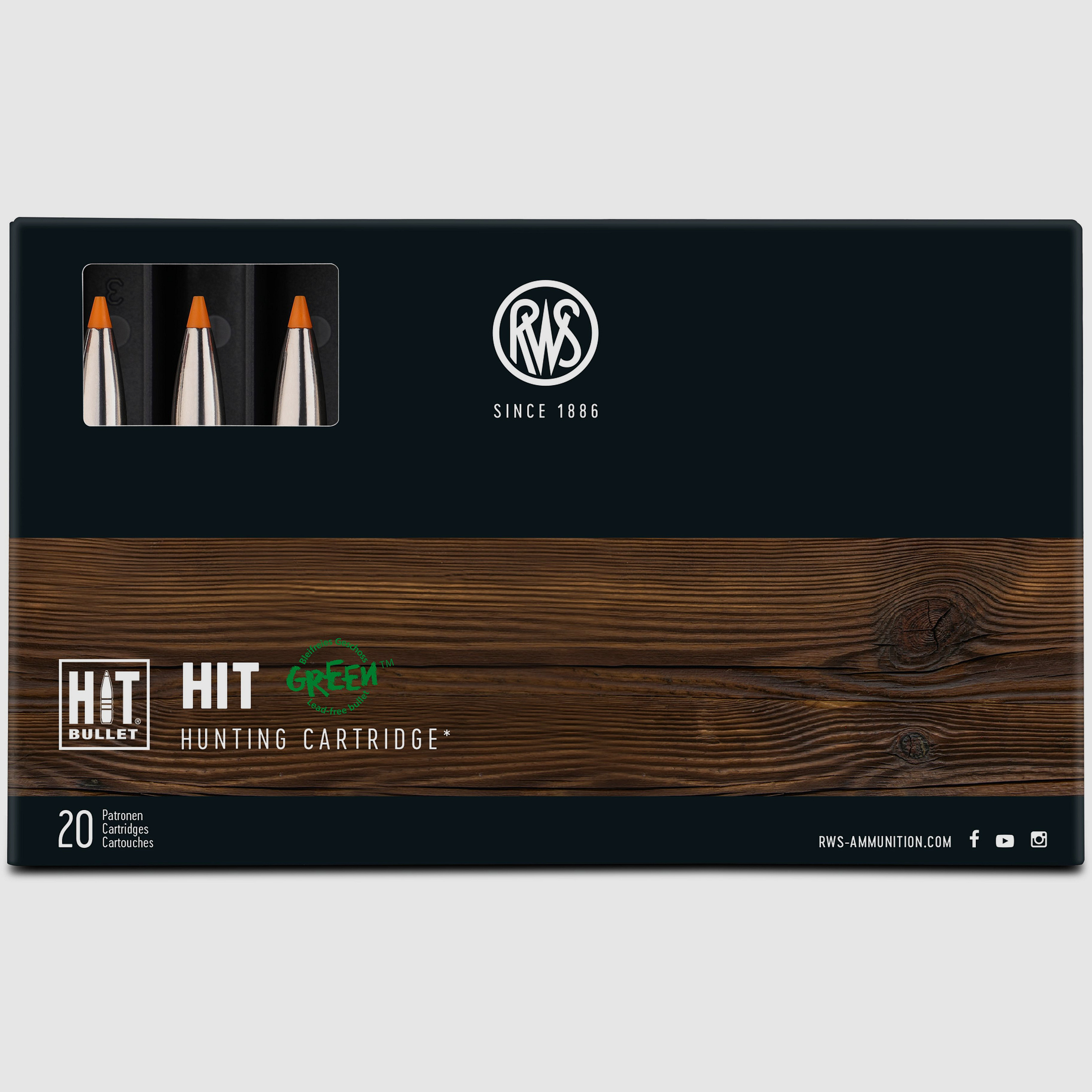 RWS 8x57IS HIT 10,4g Bleifreie Büchsenpatronen