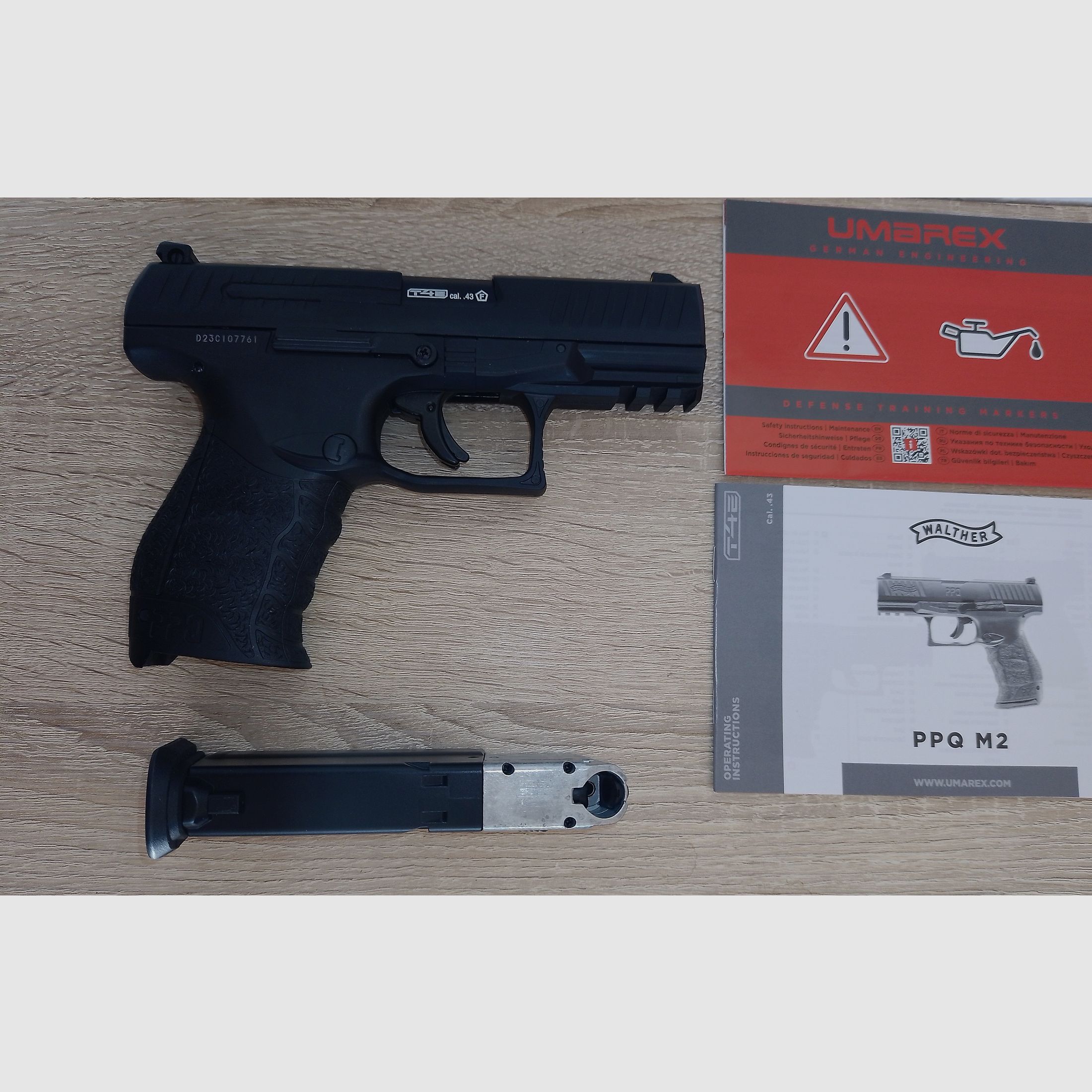 Walther PPQ M2 RAM T4E Homedefence neuwertig inklusive Rubberballs 