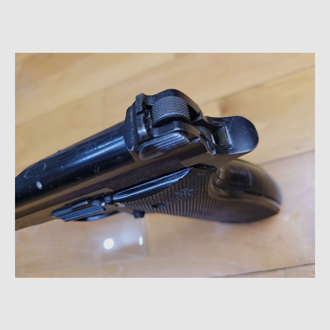 Mooie en zeldzame Pistol PA 35A – Kal. 7,65 Long – Historisch wapen van het hoogste belang – Voorloper van de SIG 210 – SCAM-constructie tijdens de bezetting – Perfecte werking – 2 magazijnen – Uitstekende staat, afbeelding 12 van 21
