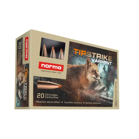 Patronen 222 Rem. Norma - Tipstrike Varmint - 55 grains, Bild 1 von 2