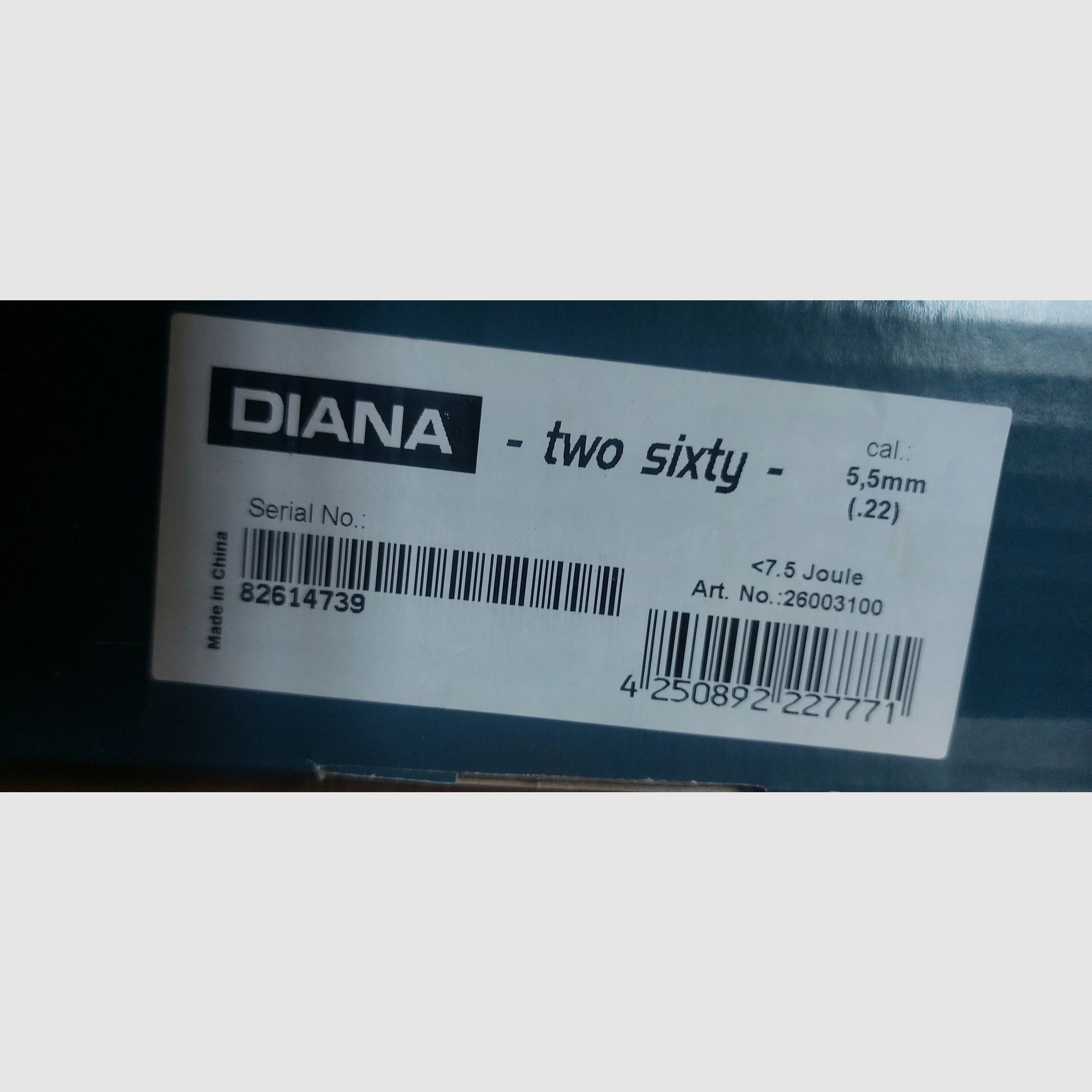 SPRZEDAJĘ 2 karabiny pneumatyczne marki Diana Diana eleven 4.5mm i Diana two sixty w kal. 5.5mm