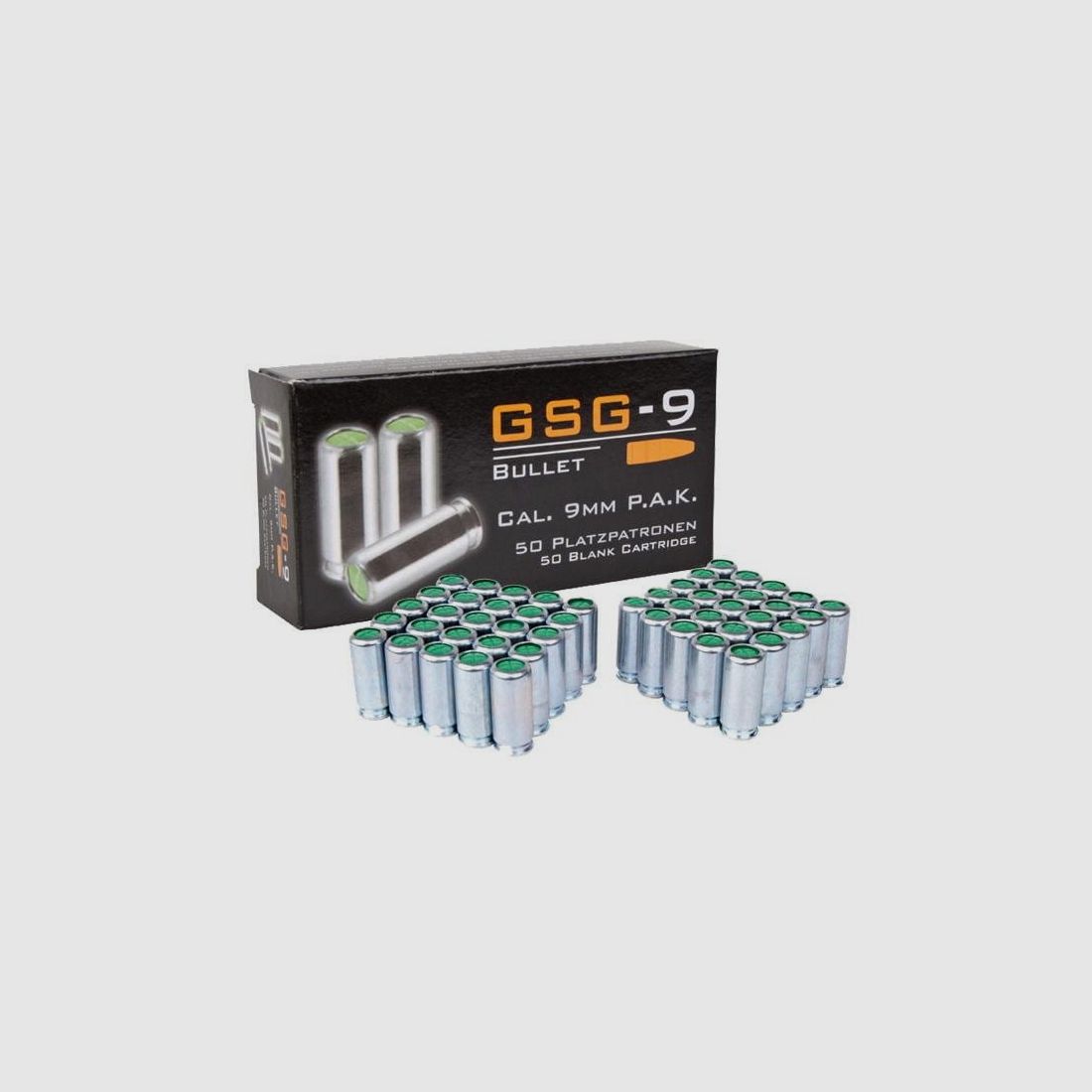 GSG-9 9 mm P.A.K. blank cartridges - 50 pcs.