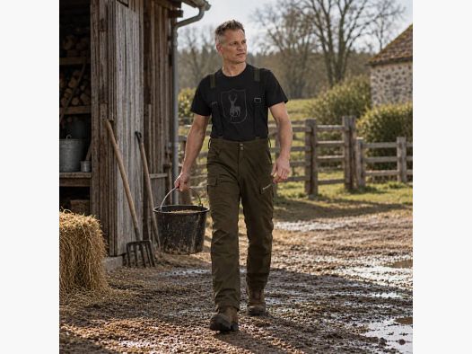 Heated overall Deerhunter Heat Game brown with membrane