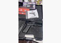 Glock 17 Gen5 pistola a salve 9 mm P.A.K nera incl. valigetta per armi, tazza di sparo, pulizia