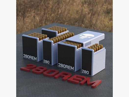 Filamelt Munitionsbox / Ammo Box .280 Remington – Patronenbox für 50 Schuss, Made in Germany