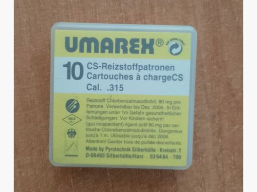 Cartouches de gaz CS Umarex calibre 315 mm