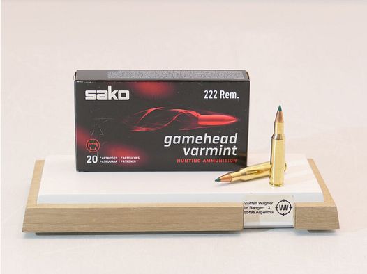 Sako Varmint Bk SP 2,6g / 40grs à20 .222 Rem.