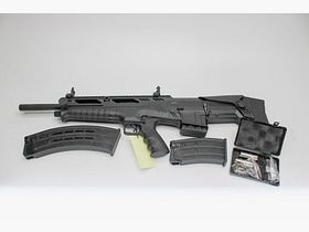 SL strzelba DERYA N-100 kal. 12/76 bullpup stalowy śrut 3 magazyny 12/76