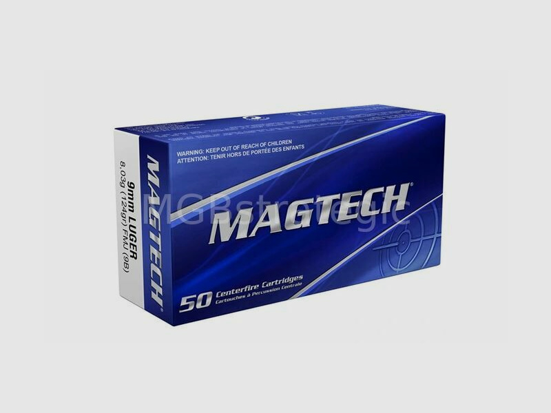 Magtech 9 mm Luger Vollmantel 8,0g/124grs.	 20x 50 Stk - kein Versand, nur Abholung!