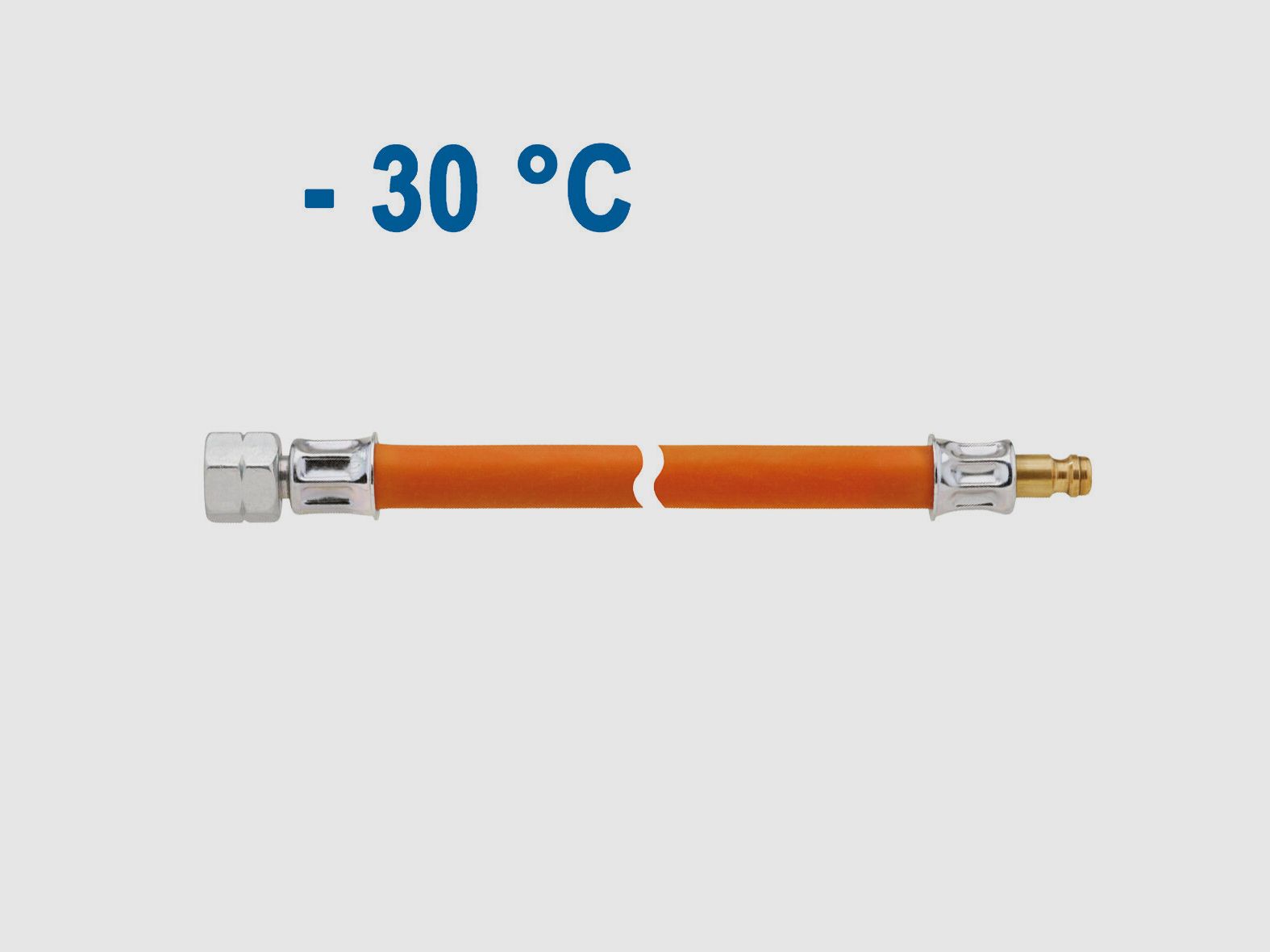 Mitteldruck-Schlauchleitung 10 bar, G 1/4 LH-ÜM x STN, 300 mm, Bild 2 von 3