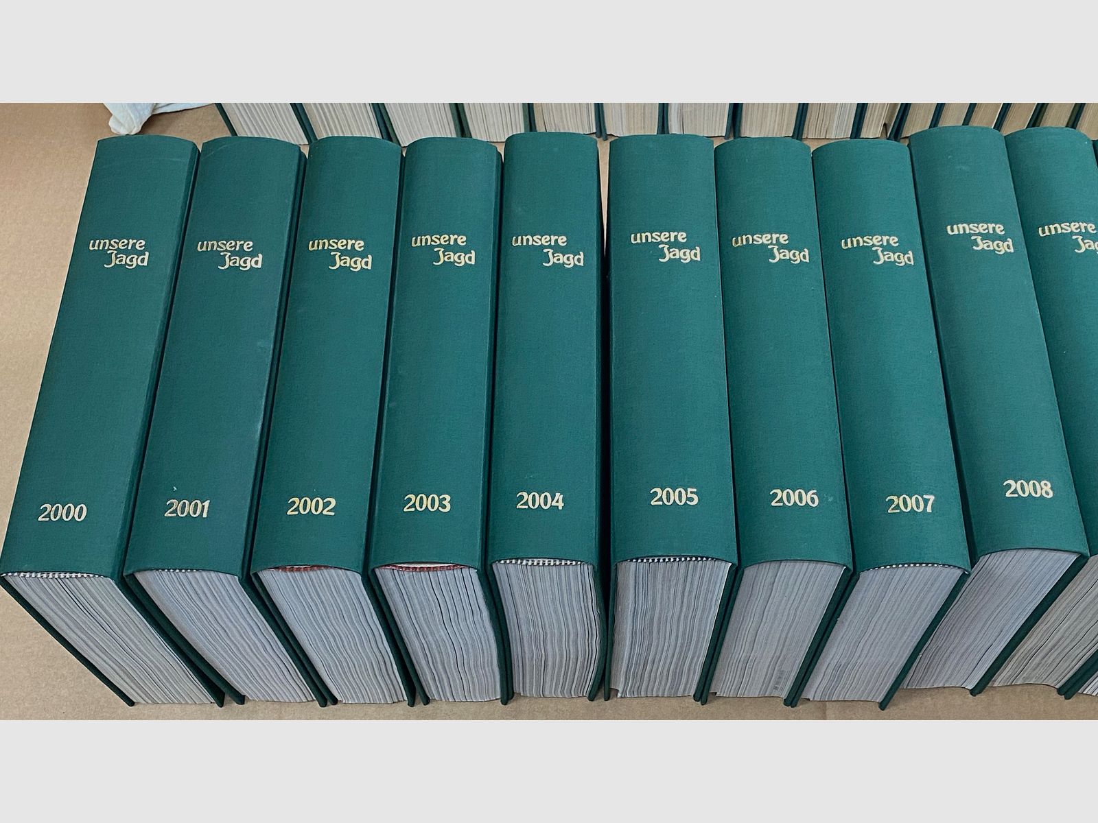 Zeitschrift "Unsere Jagd"  von 1956 bis 2020, einmalige Sammlung für Liebhaber, 65 Jahresausgaben,    Ausgaben von 1956 bis 2015 gebunden,  Jagdzimmer, Jagdbücher