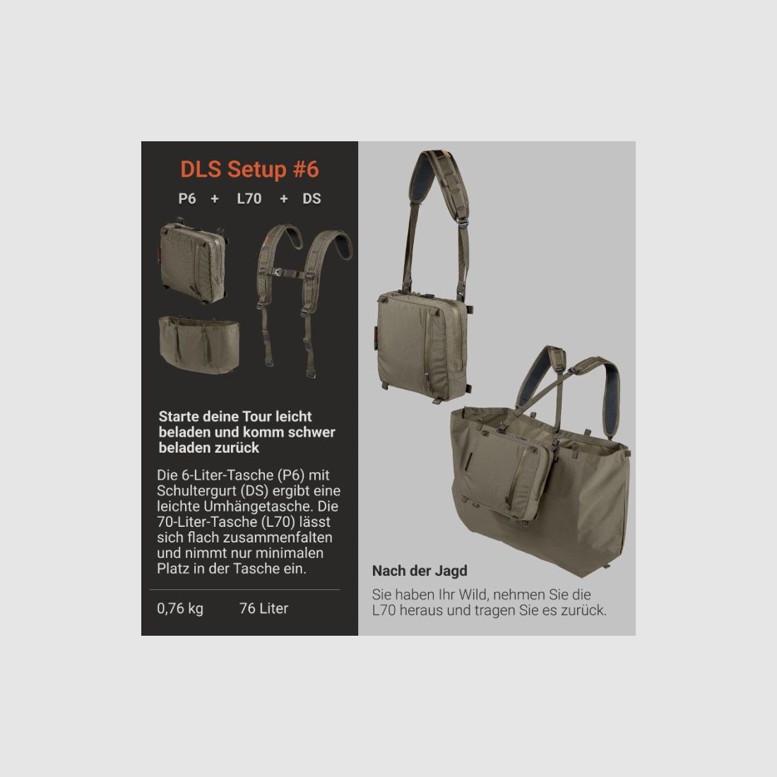Vorn P6 Bag fog green 6l, image 7 of 8