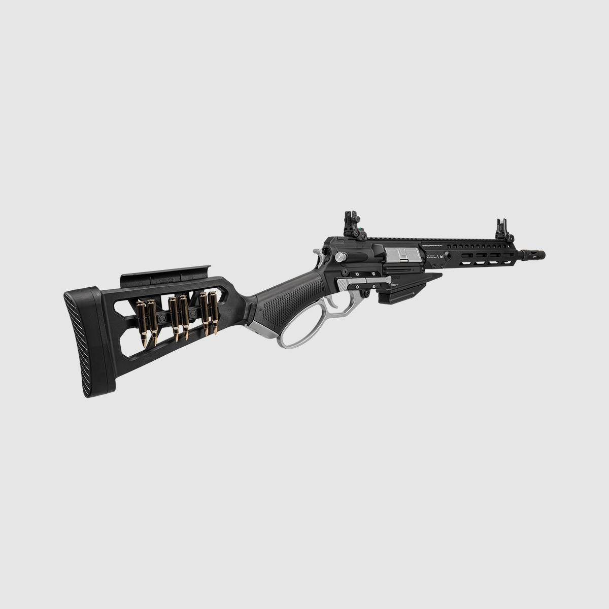 LevAR PLATA Gas Powered Lever Action Rifle with Aluminum Handguard in Black -F- | G&G, image 4 of 8