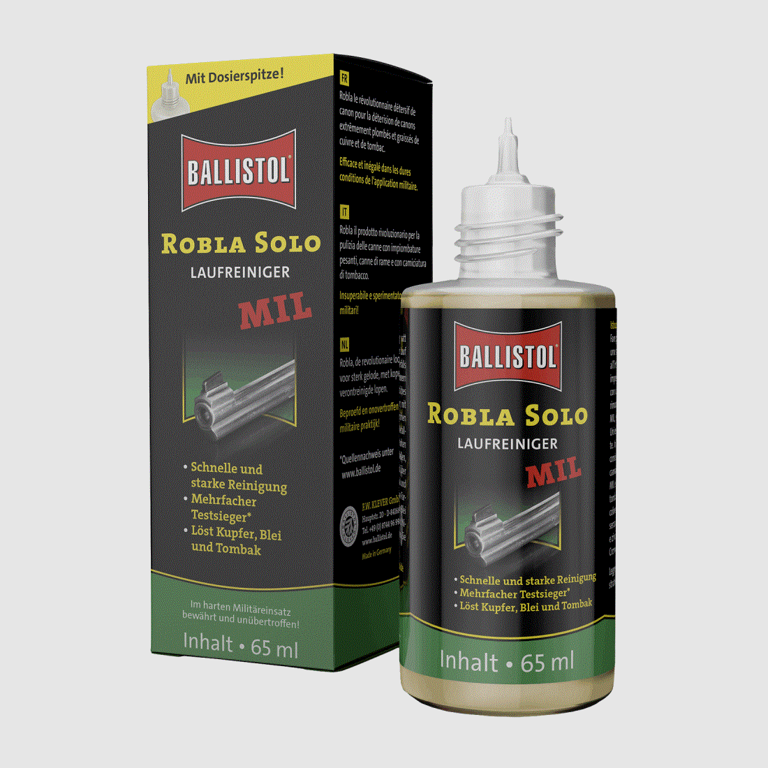 Ballistol Robla Solo Mil nettoyant de canon 65ml