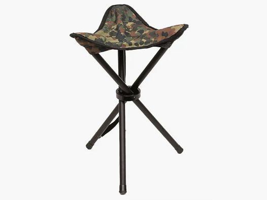 Trípode / Taburete plegable / Asiento plegable - BW Flecktarn