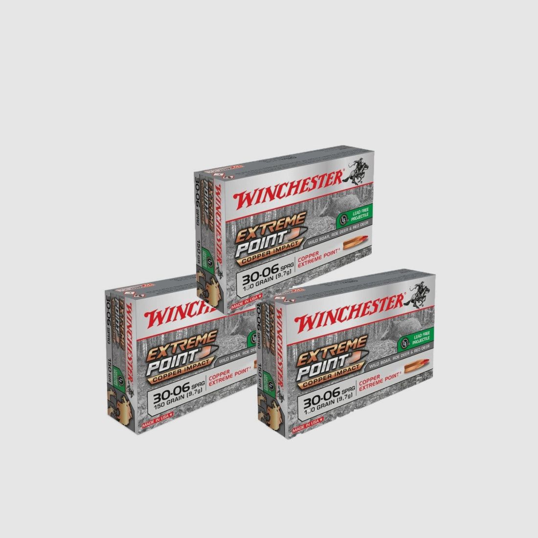 Balles Winchester Extreme Point Lead Free - Cal. 30-06 Sprg, image 5 sur 6