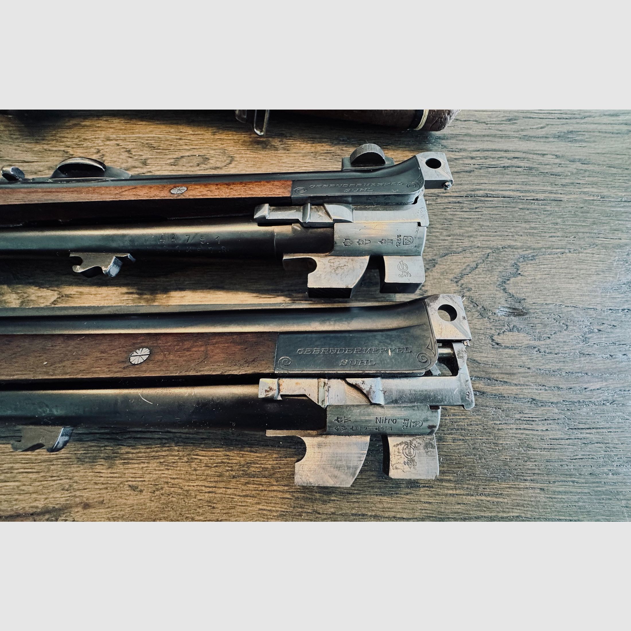 Merkel Bockbüchs-Kombination 211E 7x57R /16/70 con cañón intercambiable 16/70 16/70 extractor