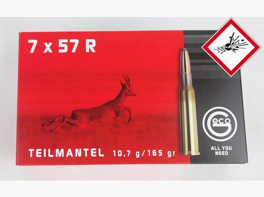 Geco Softpoint cartouche de chasse cal. 7X57 R TM 165gr