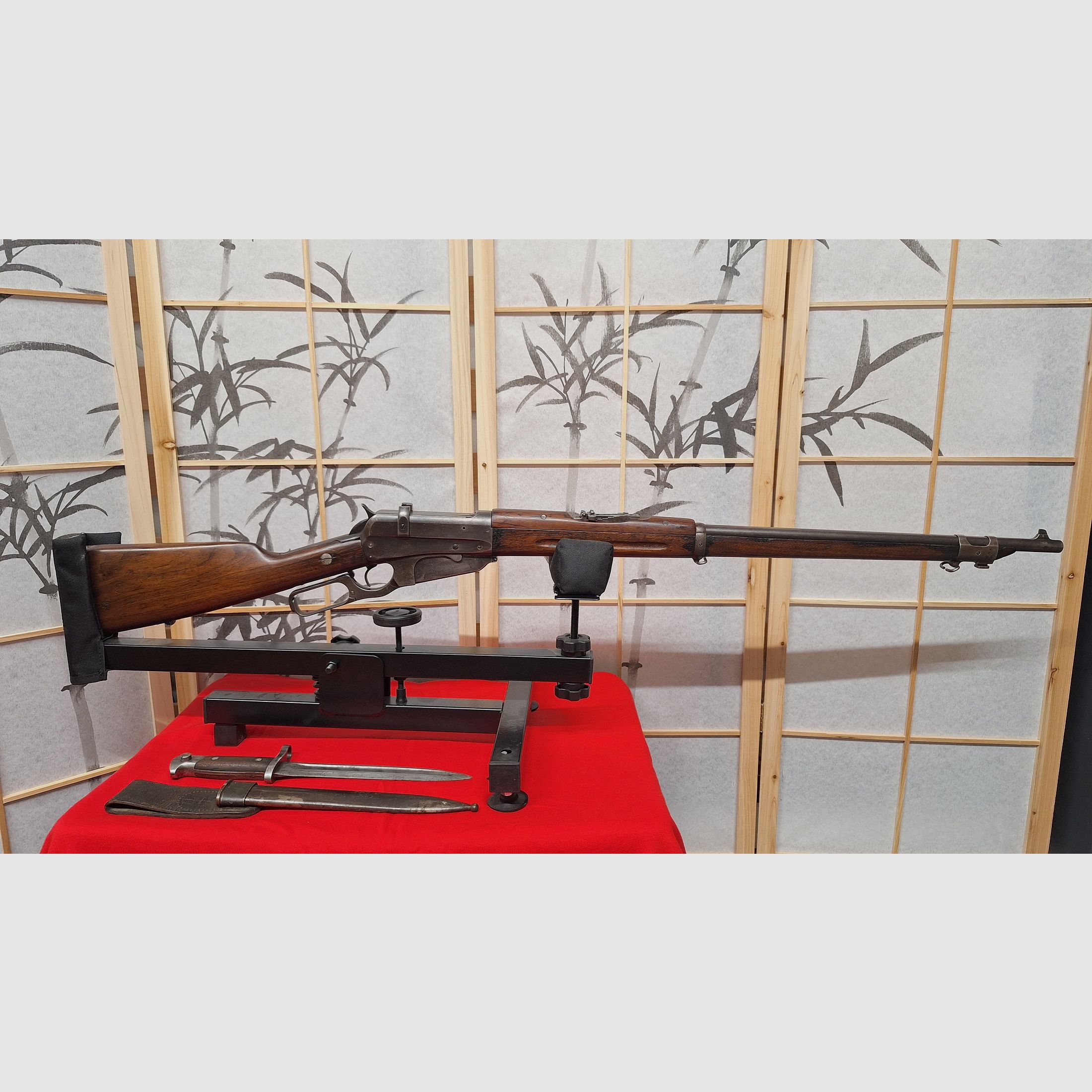 Winchester 1895 Rusland Verdrag / Contract 7,62x54R met kort bajonet M1895 / M95