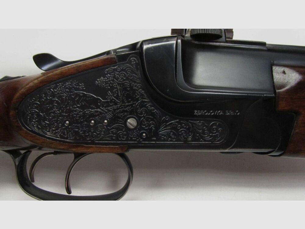 BBF side lock combination rifle Brünner BRNO SUPER, 7x65R & 12/70, ZFR S&B 12/70;7x65R