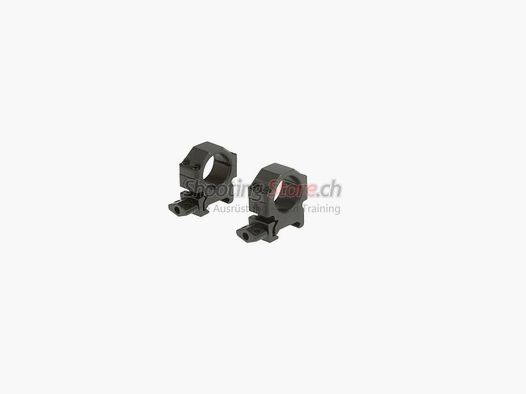 Leapers 25.4mm CNC Mount Rings Low Black