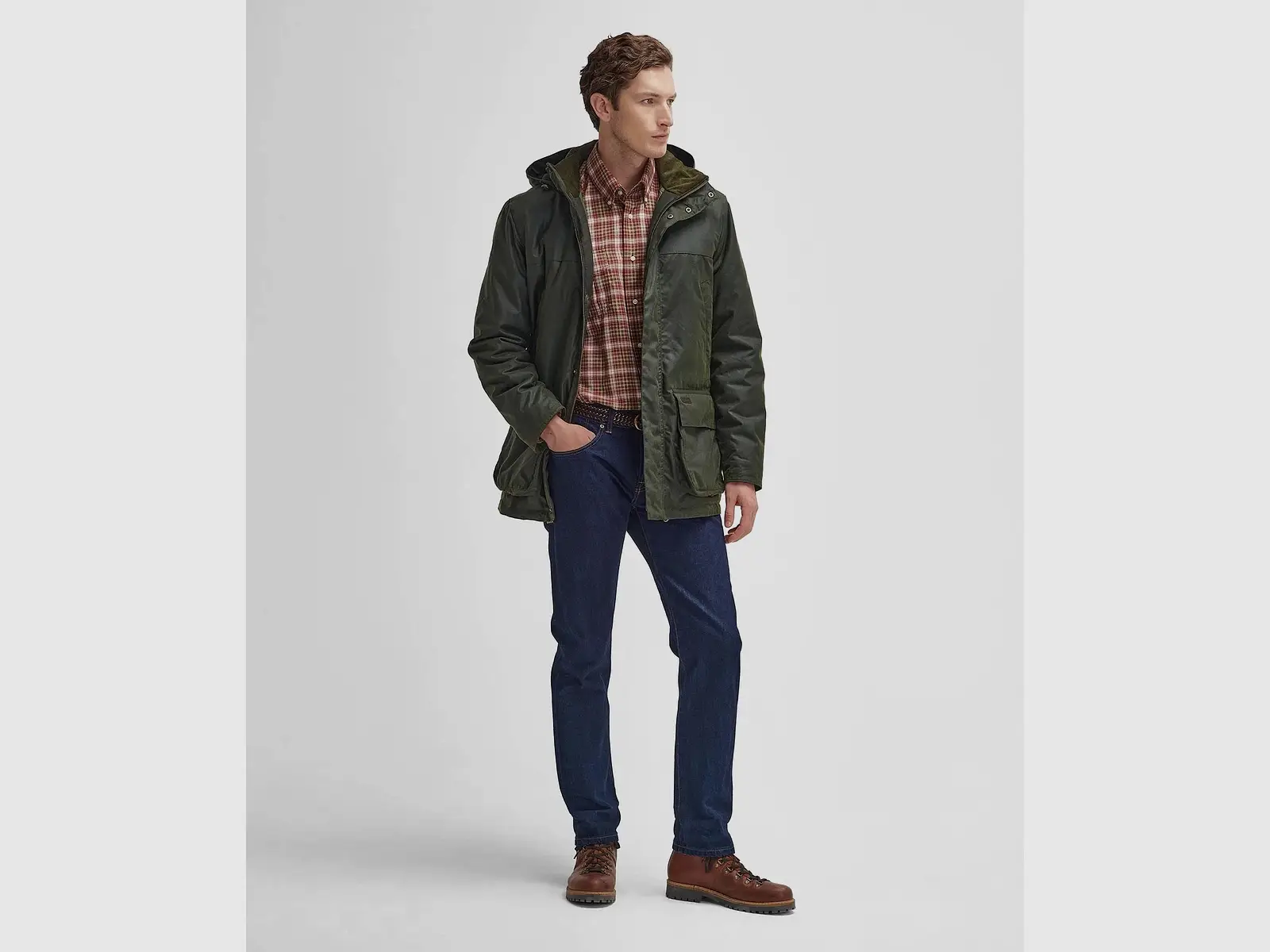Barbour Bleaberry Wachsjacke, Farn, Bild 3 von 9