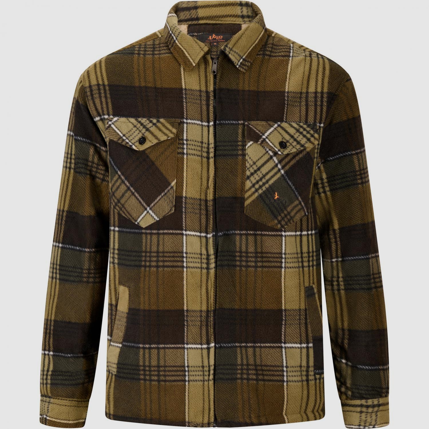 Fleecejacke Holzfäller Herren (Grün/Braun)