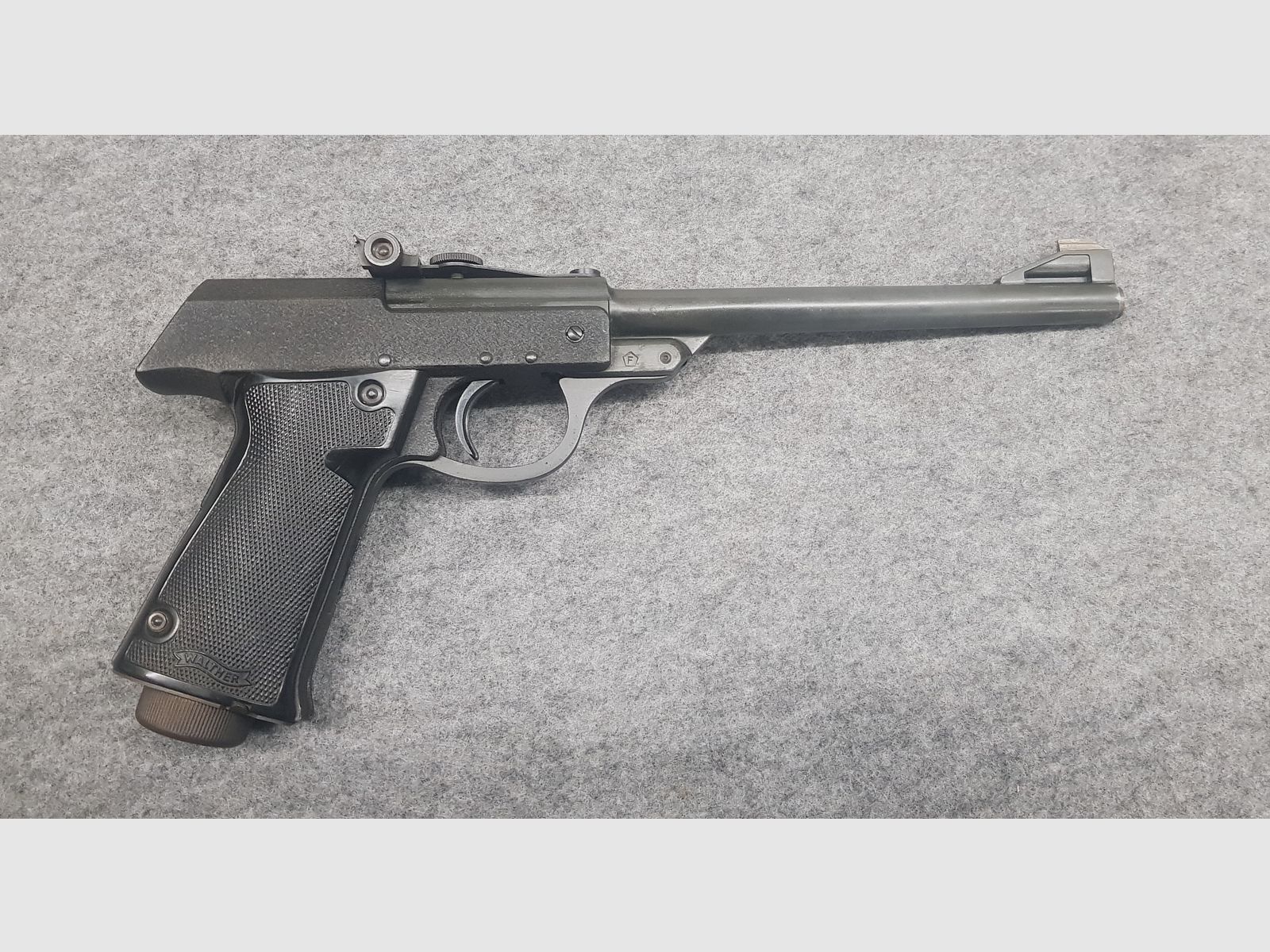 Luftpistole Walther Mod. LP 53 im OVP Karton, Beschreibung u. Flyer aus den 60iger James Bond 007 