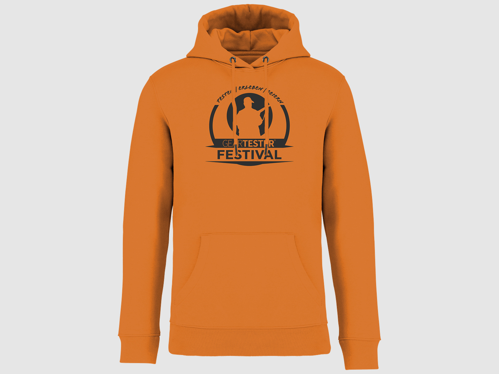 Geartester Festival Bio Hoodie, großes Logo