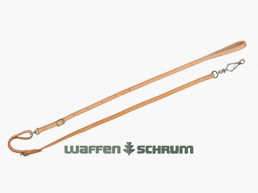AKAH Umhängeleine aus Fahlleder / Länge: 1,80m / Breite: 14mm