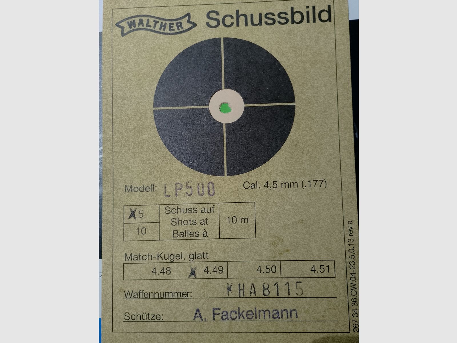 Walther LP 500 Blue Angel
