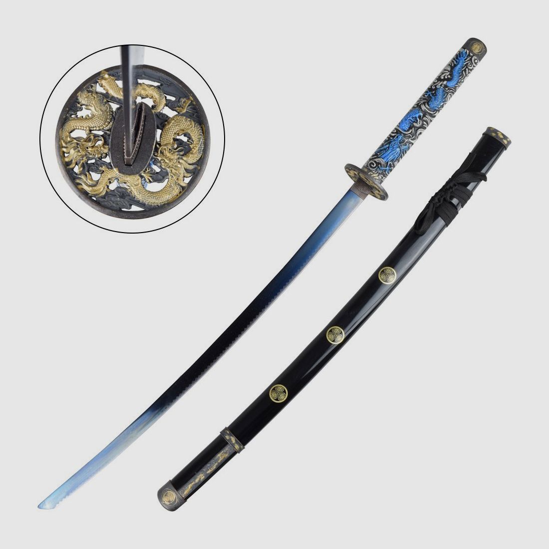 Katana Suiro blauw inclusief Saya