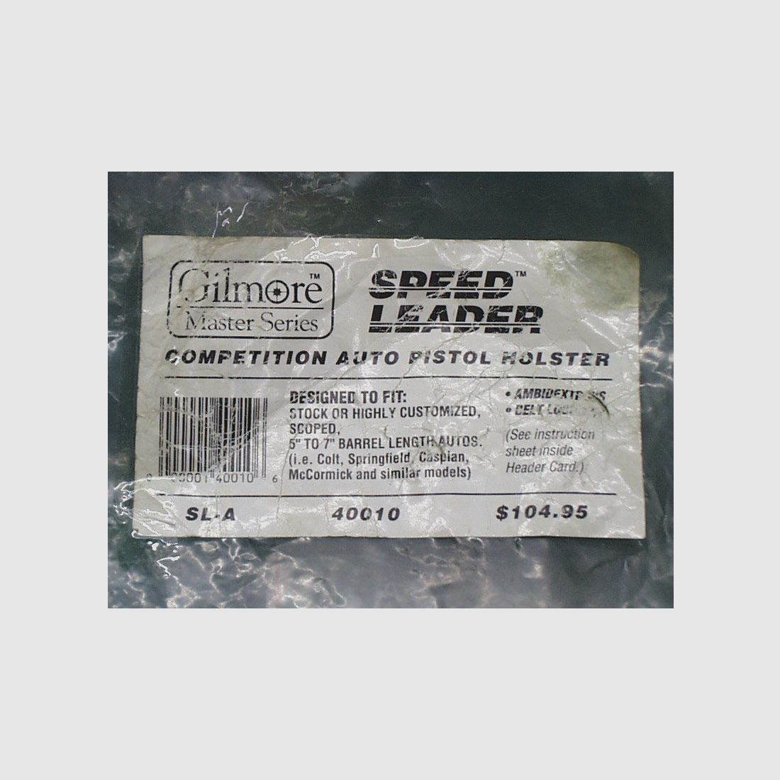 Holster Gilmore Speed Leader para IPSC