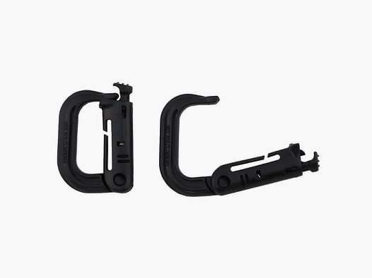 D Karabiner Molle, 2stk. - Schwarz