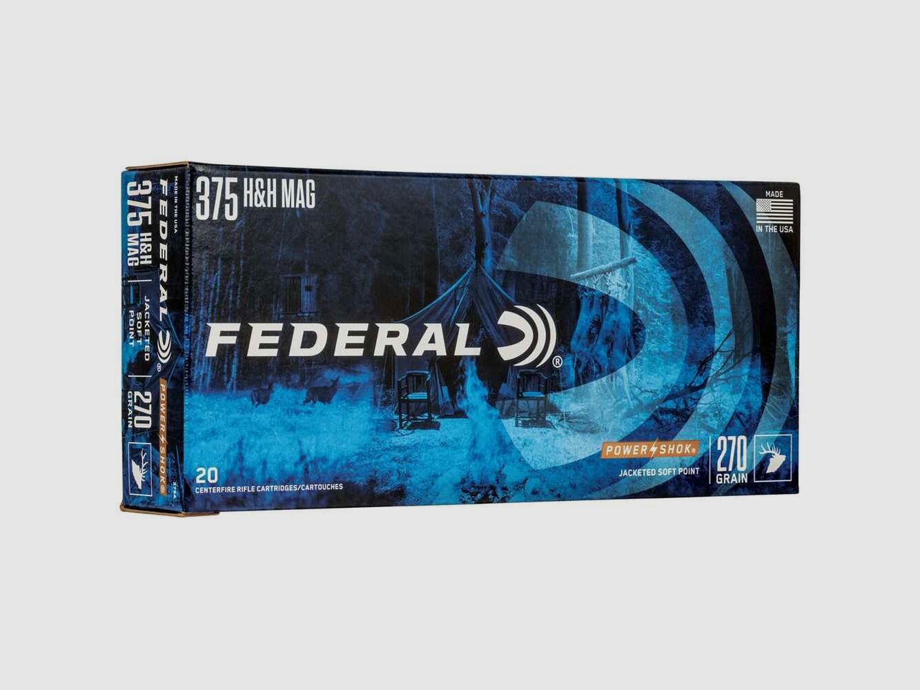 .375 H&H Magnum Tlm Hi-Shok 270 grs. Federal Ammunition