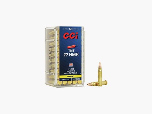 Munición CCI 17 HMR TNT JHP 17 gr