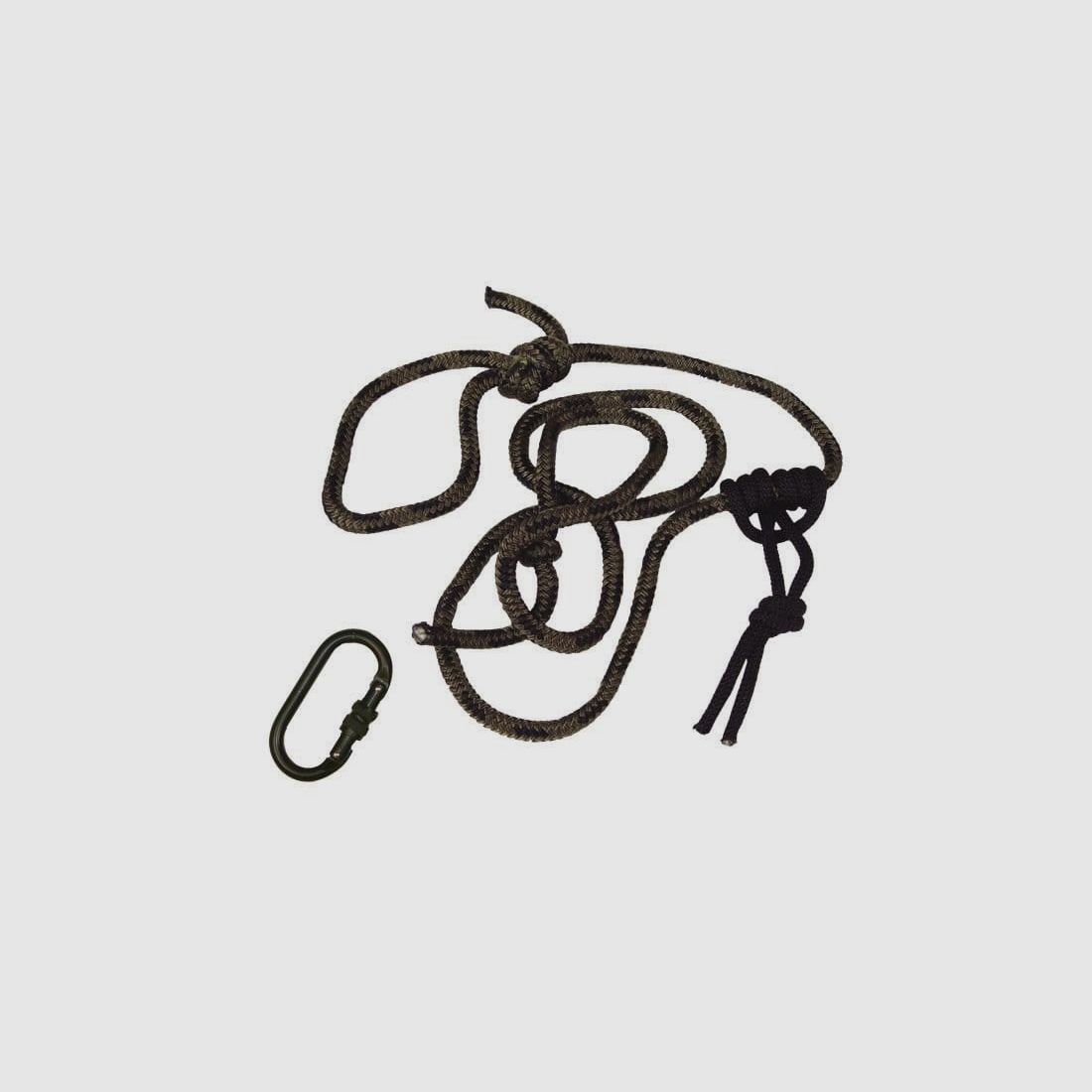 Summit safety rope with carabiner