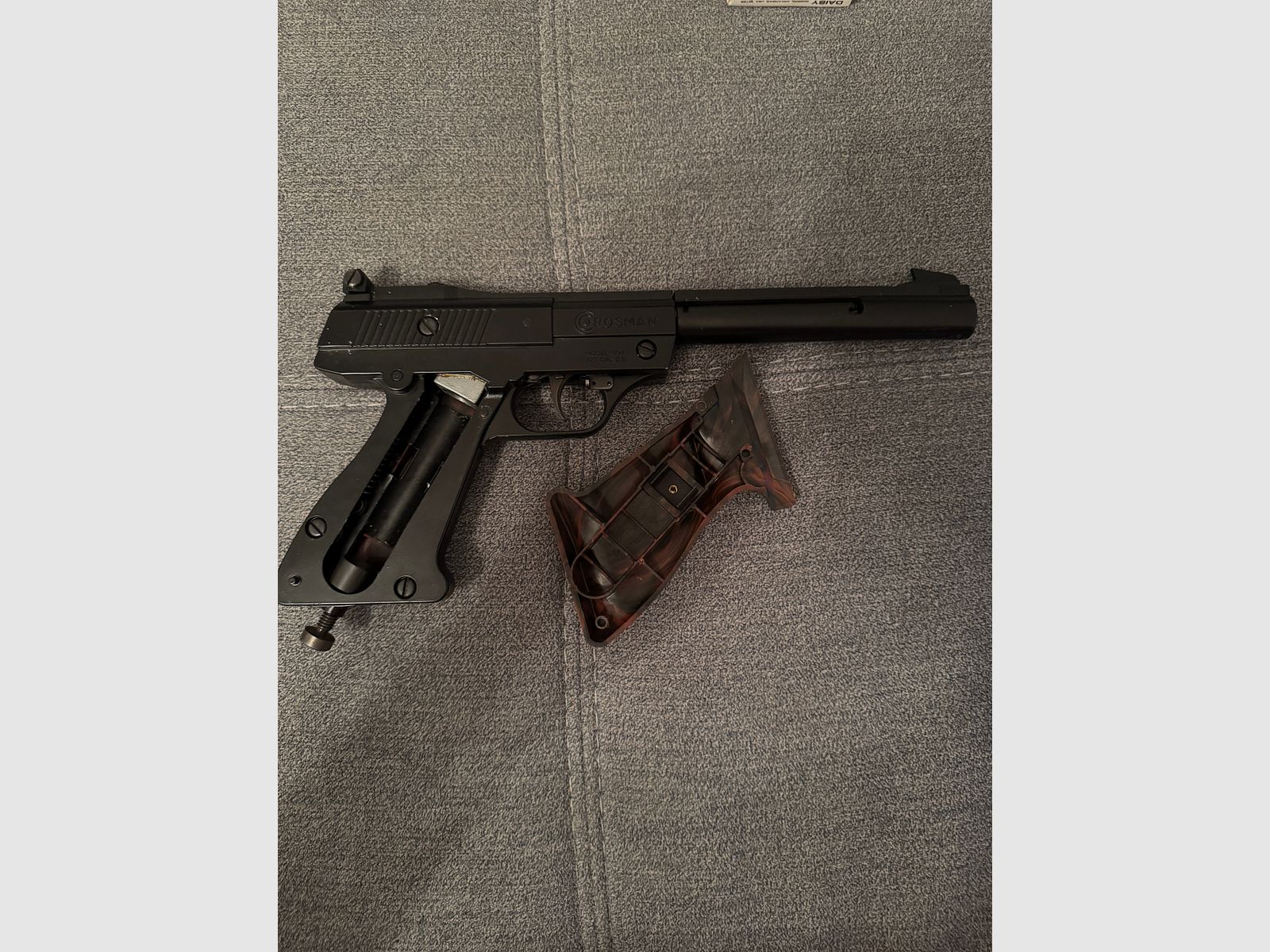 CO2 Luftpistole Crosman Model 454 (.177 / 4,5mm BB) – Vintage Set mit CO2 & Munition