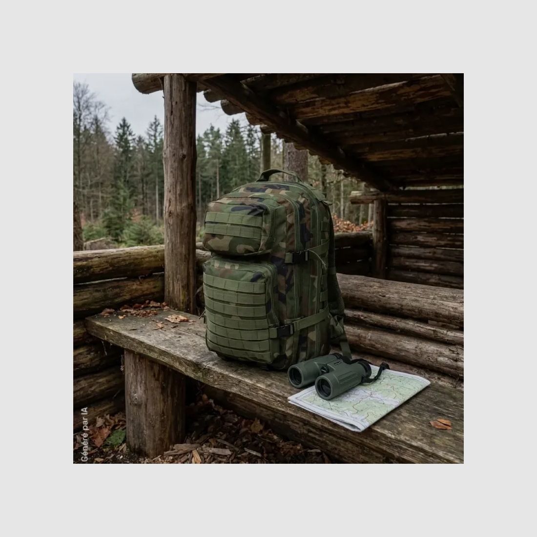 Sac à dos Assault 4 compartiments camo 36L 50 x 30 x 27cm, image 4 sur 11