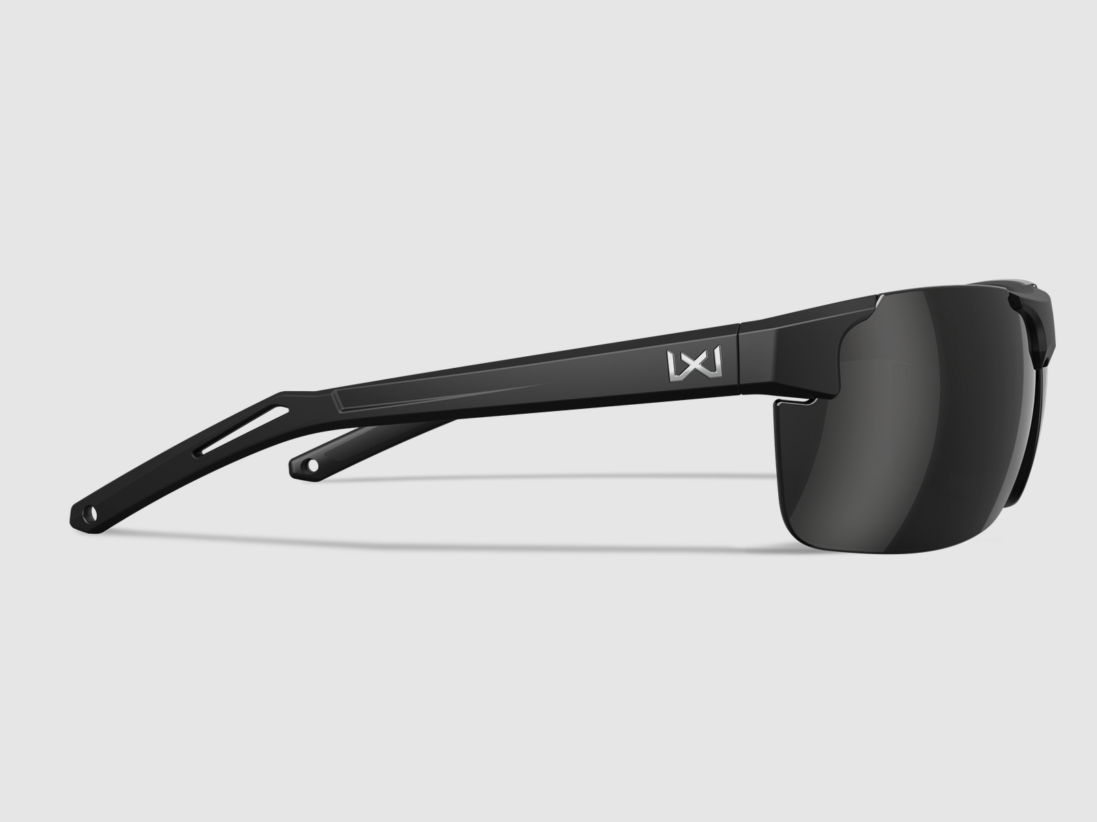 Wiley X Prime Sonnenbrille mit Captivate Polarized Black Mirror-Gläsern und Matte Black-Rahmen ACPRM05, Bild 3 von 4