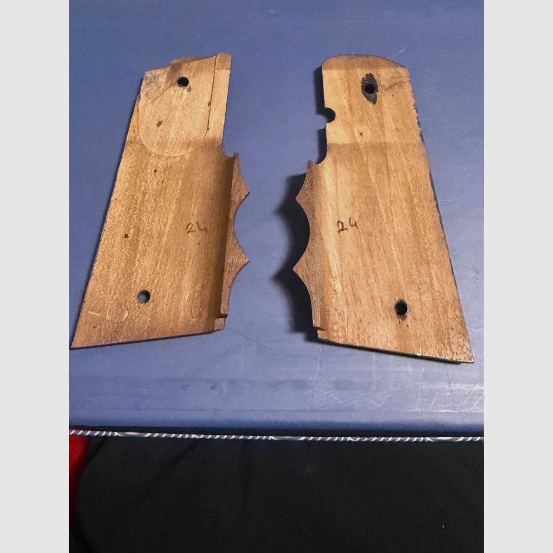 Colt 1911 grip panels wooden grips blank firing