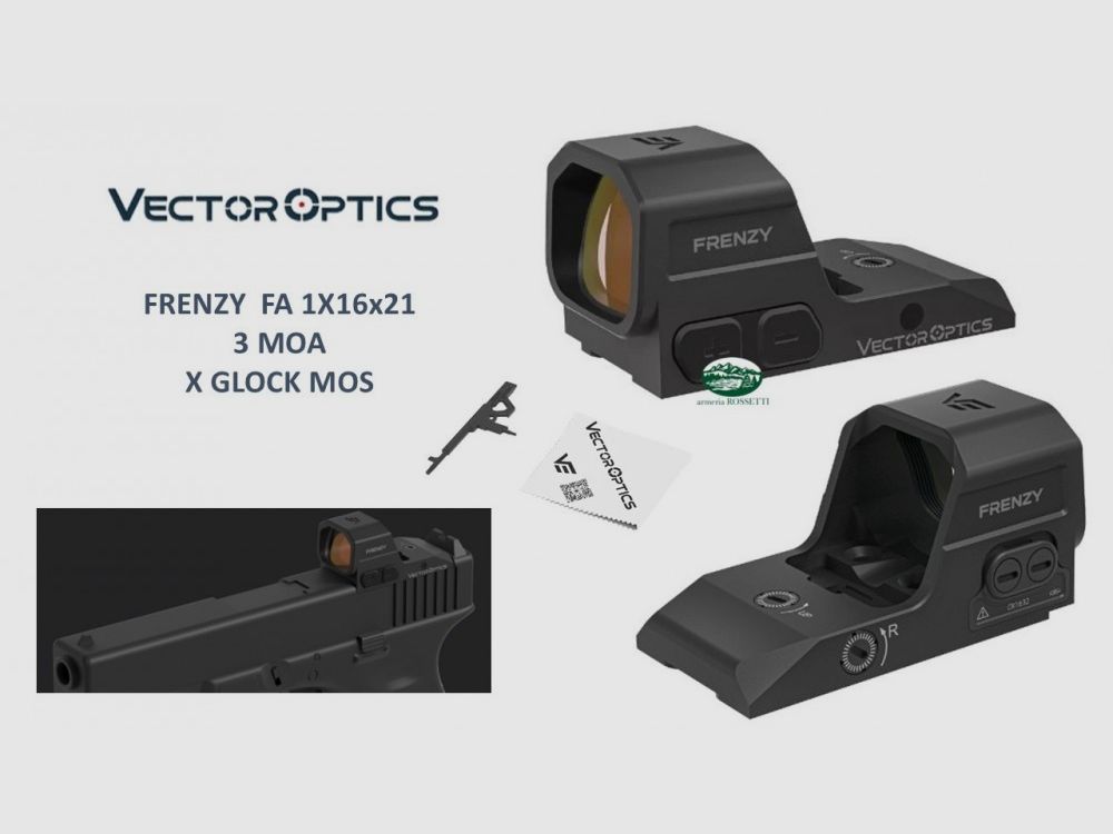 VECTOR OPTICS Rotpunkt FRENZY FA 1X16x21 3 MOA für Glock mos SCRD-81