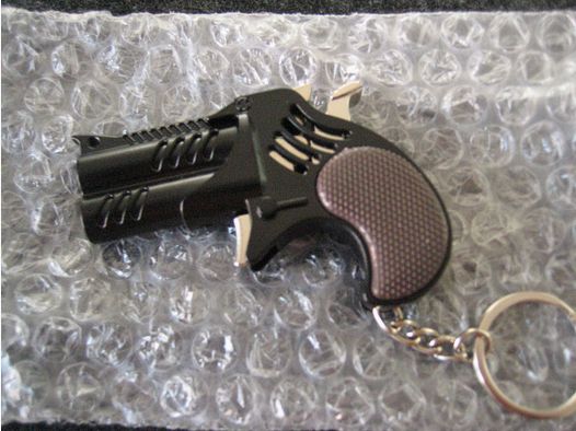 Derringer Miniatur-Pistole voll Metall Abschlagfähig NEU in schwarz 