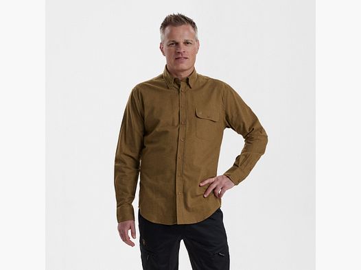 Liam Hemd - Ocher Brown – Kleidergröße Herren: 43/44